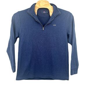 Vineyard Vines 1/4 Quarter Zip Sweatshirt Pullover XL Heathered Blue Whale Logo